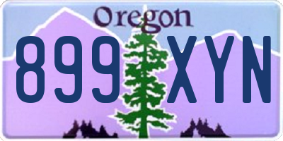OR license plate 899XYN