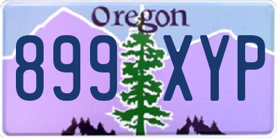OR license plate 899XYP