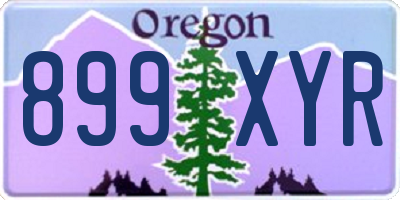 OR license plate 899XYR