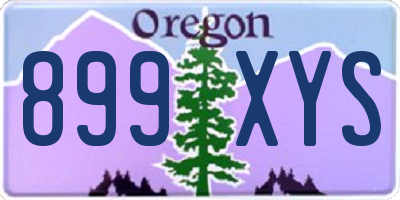 OR license plate 899XYS