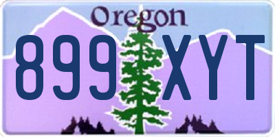OR license plate 899XYT