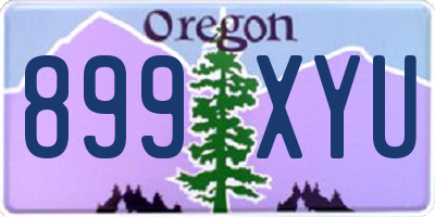 OR license plate 899XYU