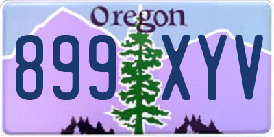 OR license plate 899XYV