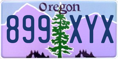 OR license plate 899XYX