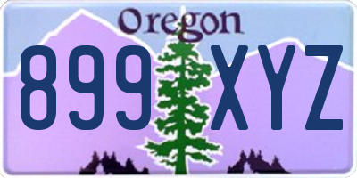 OR license plate 899XYZ