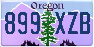 OR license plate 899XZB