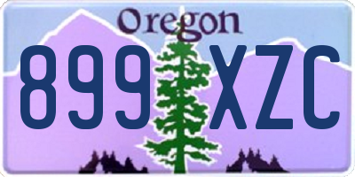 OR license plate 899XZC