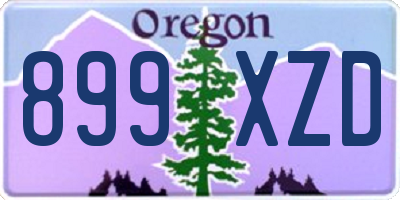 OR license plate 899XZD