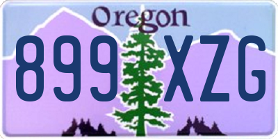 OR license plate 899XZG