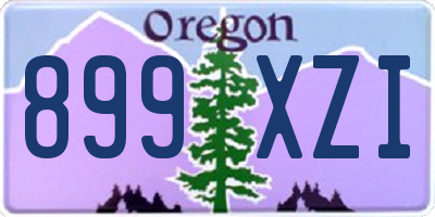 OR license plate 899XZI