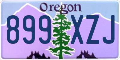 OR license plate 899XZJ