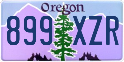 OR license plate 899XZR