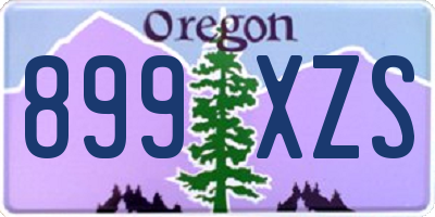 OR license plate 899XZS