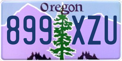 OR license plate 899XZU