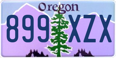 OR license plate 899XZX