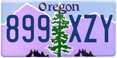 OR license plate 899XZY
