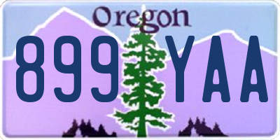 OR license plate 899YAA