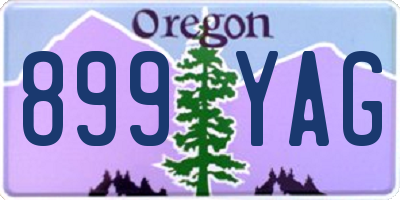 OR license plate 899YAG