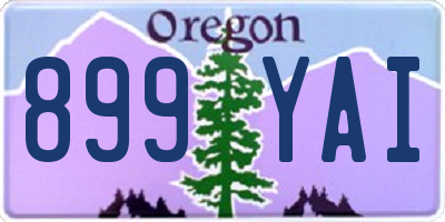 OR license plate 899YAI