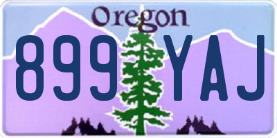 OR license plate 899YAJ