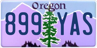OR license plate 899YAS