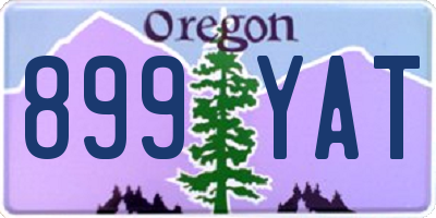 OR license plate 899YAT