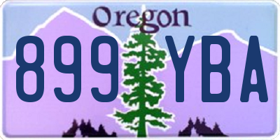 OR license plate 899YBA