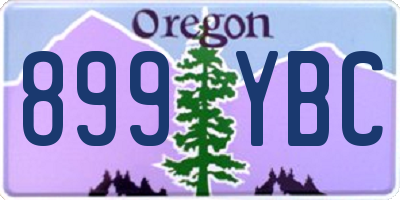 OR license plate 899YBC