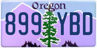 OR license plate 899YBD