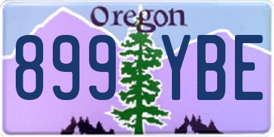 OR license plate 899YBE