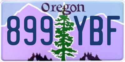 OR license plate 899YBF