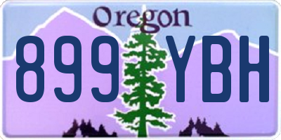 OR license plate 899YBH