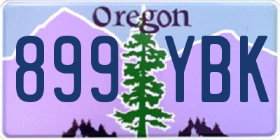 OR license plate 899YBK