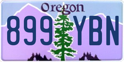 OR license plate 899YBN