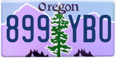 OR license plate 899YBO