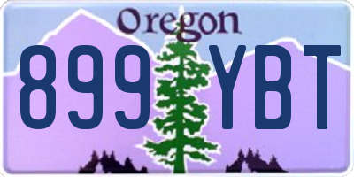 OR license plate 899YBT