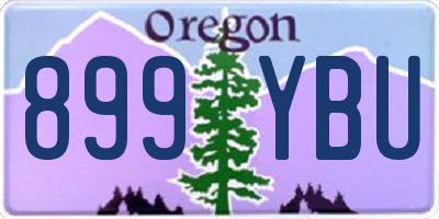 OR license plate 899YBU