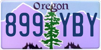 OR license plate 899YBY