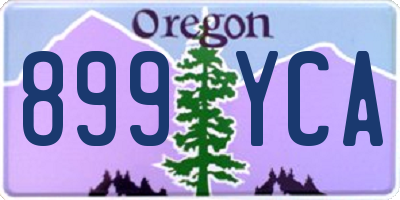 OR license plate 899YCA