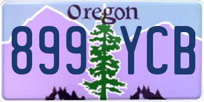 OR license plate 899YCB