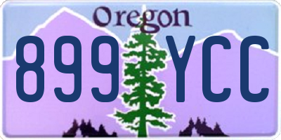 OR license plate 899YCC