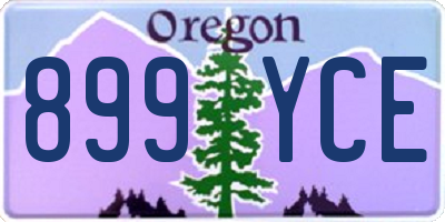 OR license plate 899YCE