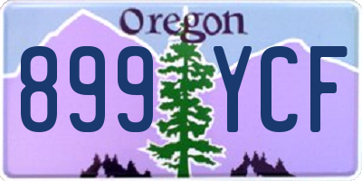 OR license plate 899YCF