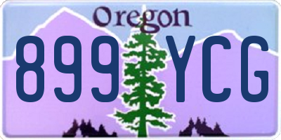 OR license plate 899YCG