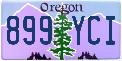OR license plate 899YCI