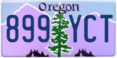 OR license plate 899YCT