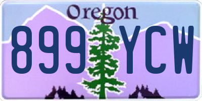 OR license plate 899YCW