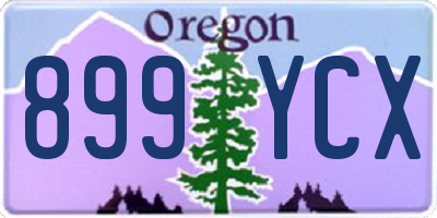 OR license plate 899YCX