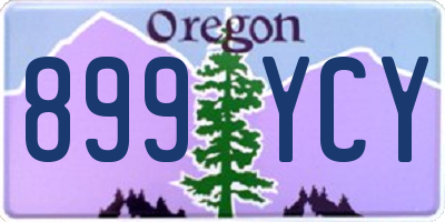 OR license plate 899YCY