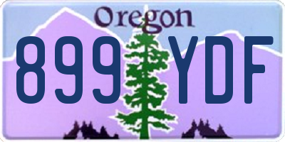 OR license plate 899YDF